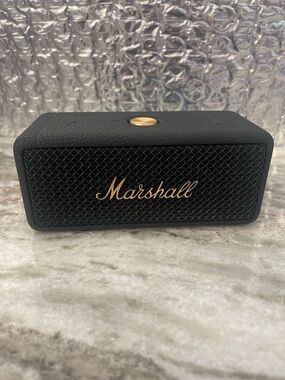 Marshall Portable Bluetooth Speaker - Black with Gold Accents